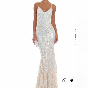 Elegant Sequin Lace Gown - Lucy in the Sky